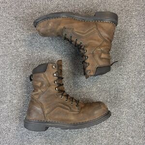Red Wing #4414 Brown Leather Steel Toe Waterproof Boots Size 10.5 D Made in USA